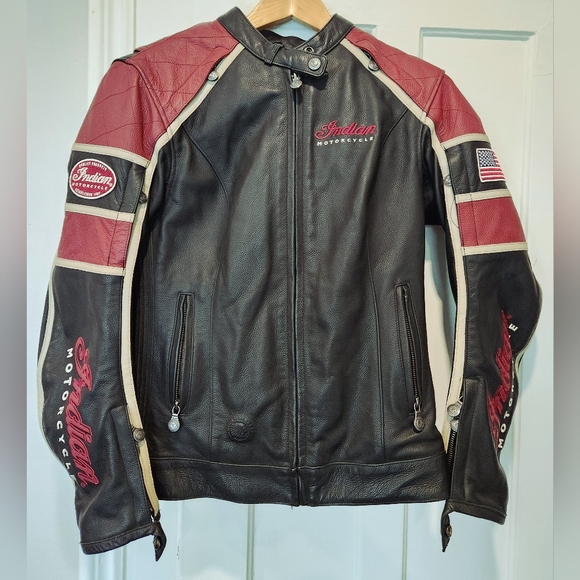 Indian Leather Cafe style jacket - size M - Picture 11 of 14